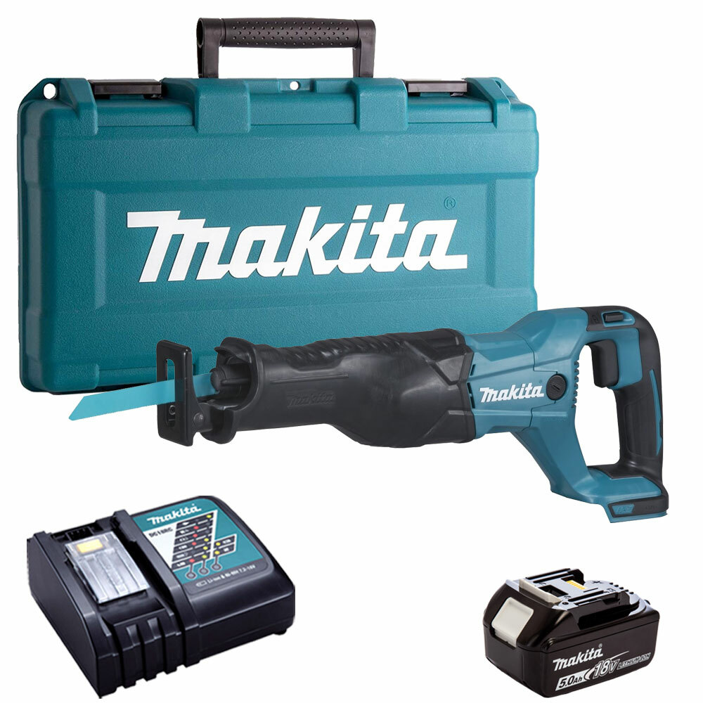 Makita Djr186z 18v Reciprocating Sabre Saw With 1 X 5 0ah Battery Charger Case Ebay
