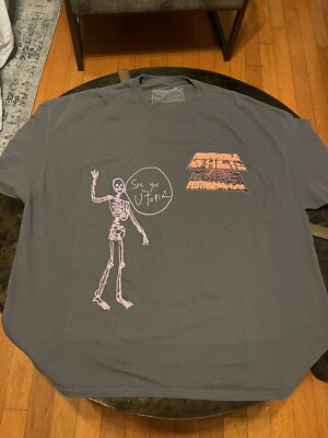 TRAVIS SCOTT Astroworld Festival 2021 Concert XL Utopia Skeleton Gray New