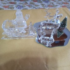 Oggetti Swaroski: Slitta Con Renna, Babbo Natale, Alberello Di Natale e Laghetto