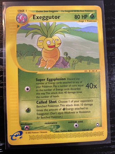 Exeggutor 12/147 - Vintage Rare Pokemon Card - WOTC Aquapolis 2002 - NM/LP