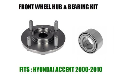Fits:Hyundai Accent Front Wheel Hub And Bearing Kit Assembly 2000-2010 ...