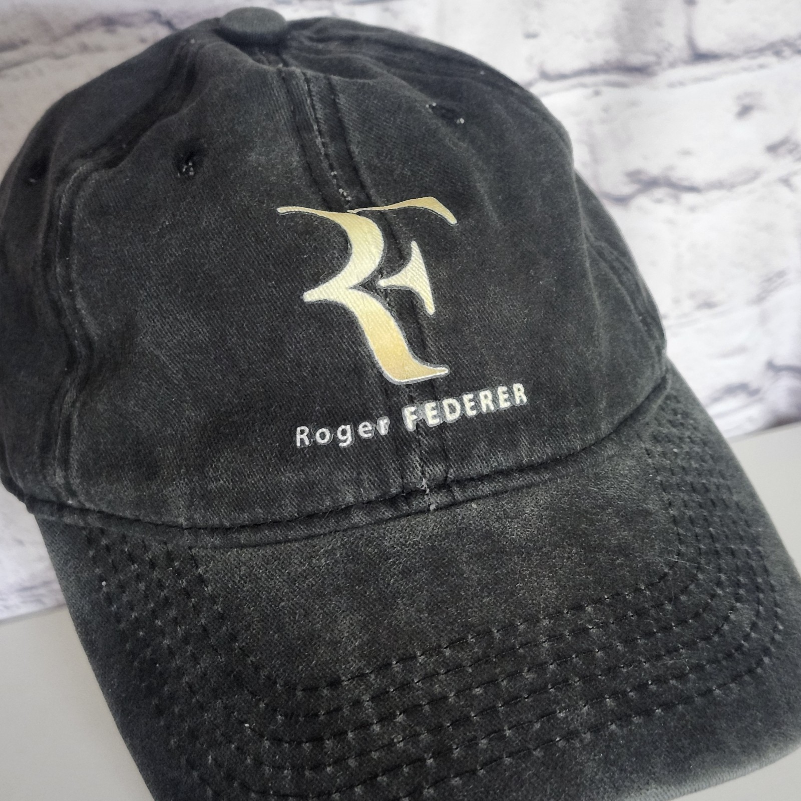 Roger Federer Hat Gray Adjustable Strap Cotton - image 5
