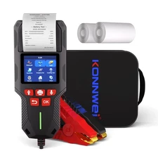 KONNWEI Car Battery Tester with Printer, 12V 24V Automotive Battery Load Test...