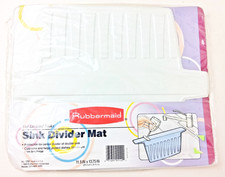 Vintage Rubbermaid White 1297 Twin Sink Divider Mat Protector SEALED 1990's