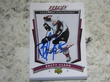 Colorado Avalanche Brett Clark Signed Autographed 2007-08 Upper Deck MVP Mint