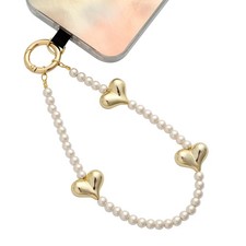 Beaded Phone Wrist Strap for Women Pearl Wristlet Strap Cute Phone Lanyard Go...