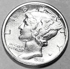 1928 S Mercury Dime Free Shipping Bu+  #3
