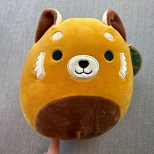 Squishmallows Seth the Red Panda 7.5 Inch Plush Kellytoy Orange Brown S7.5- 136