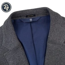 Mens 42 R Massimo Dutti Charcoal Grey Jersey Knit Casual Cotton Blazer