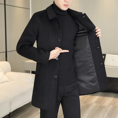 High Quality Fashion Single Sided Coat for Autumn/Winter 2025 New 50 Wool Men's 