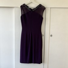 Ralph Lauren Purple Cocktail Evening Dress Uk Size 10 Aubergine. Small Midi