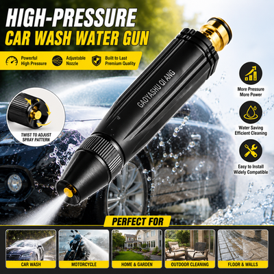 #ad #ad High Pressure Car Wash Water Gun Adjustable Nozzle Powerful Sprayer for Car Wash $6.99