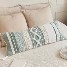 Decorative Boho Lumbar Pillow Cover 14x36   Beautiful Throw Pillow with Soft ...