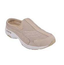 NEW Easy Spirit Traveltime Classic Clogs WOODASH WHITE SUEDE Size 9 W Women