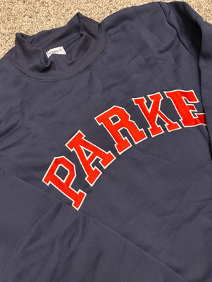   Parke Mockneck Sweatshirt Coastal Varsity Blue New Fast USA Shipping  