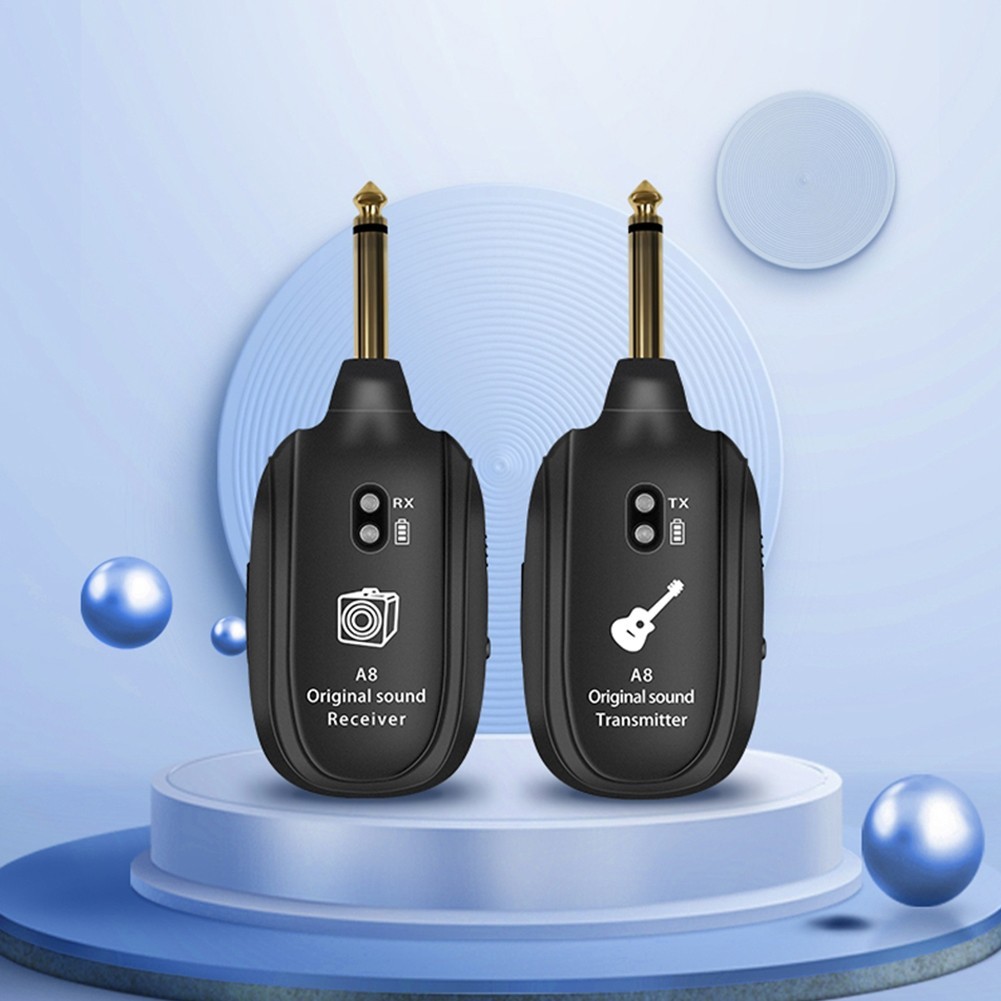 Uhf Guitare Système sans Fil Transmetteur & Récepteur Rechargeable Batterie