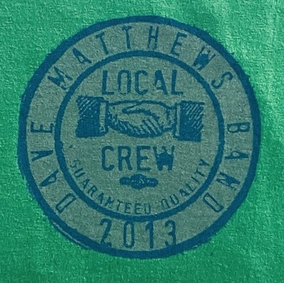 Dave Matthews Band 2013 Tour Local Crew Concert T-Shirt Size XL  See Photos
