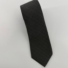 Ralph Lauren Men's Silk Wool Blend Charcoal Pin Dot Necktie