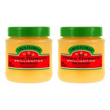 Three Flowers Solid Brilliantine Pomade, Men 3.25 Ounce Pack of 2 , Yellow