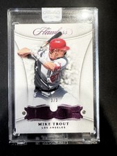 2018 Panini Flawless Mike Trout Ruby /3 #27 SSP Los Angeles Angels LOW POP