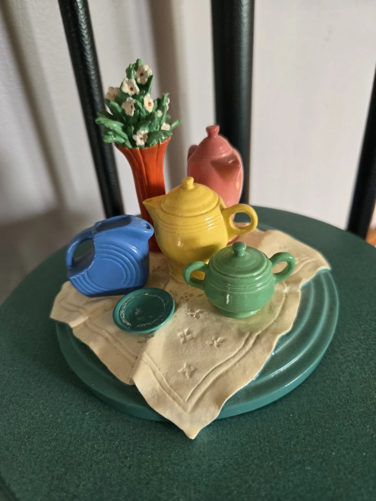 VINTAGE FIESTA, FIESTAWARE ROTATING SPICE RACK,USED ORIGINAL