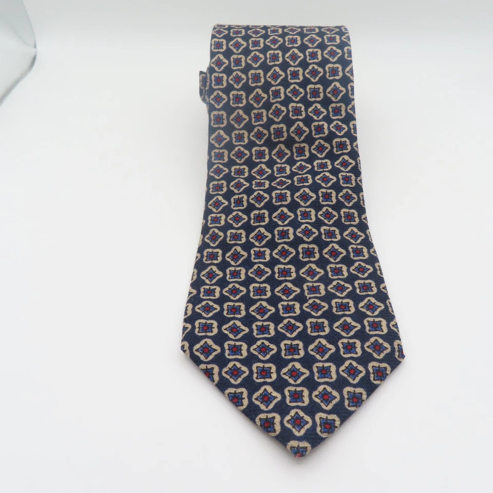 Corbata de seda Brooks Brothers azul rojo cuadros 3,5" ancho 56" largo EE. UU. NUEVA Foto 3 de 4