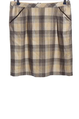 MORE & MORE Minirock Damen Rock Gr. DE 42 graubraun-creme-dunkelgelb Casual-Look - Bild 1 von 4
