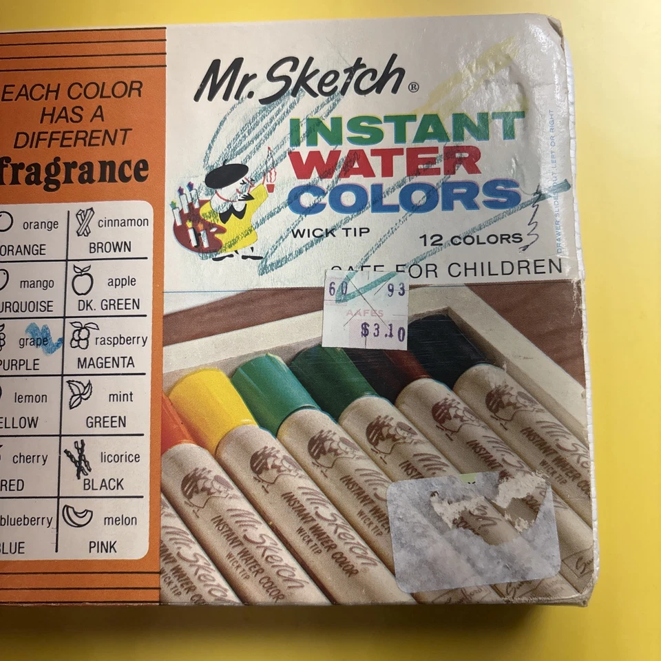 c. 1960s Mr. Sketch Instant Water Colors Marker Set Sambos Bellwood IL Vintage - Image 2 of 4