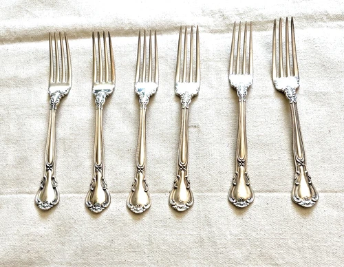 Vintage Chantilly By Gorham Sterling Forks-7 “ With Monogram