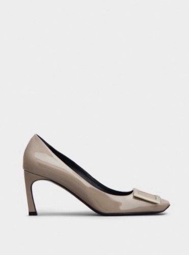 ROGER VIVIER Trompette Pumps in patent leather Beige 38 NEW