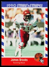 1990 Asher Candy Stars 'n Stripes James Brooks #5 Cincinnati Bengals FOOTBALL