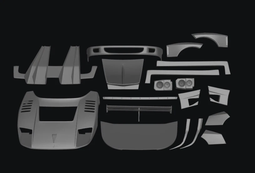 Resin Model 1/24th Ferrari F40 Liberty Walk Wide Body Kit Unpainted Toys - Image 3 of 4