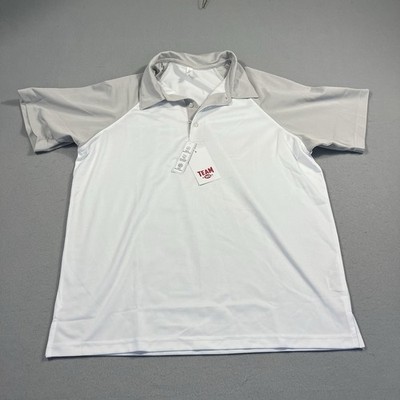 Team 365 Polo Mens Polo TT21C Large White/Silver Snag Protection, Wicking, UV