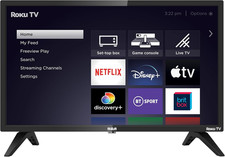 Roku TV 24" Smart TV, 24 Inch HD Television with Appletv BBC Netflix Freeview, D