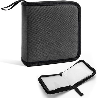 Car CD Case, 40 Capacity CD Storage Binder Wallet Zipper Protective Case, Portab