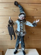 RAZ Imports 20" Posable Elf with Sled Chalet READ DESCRIPTION (13)