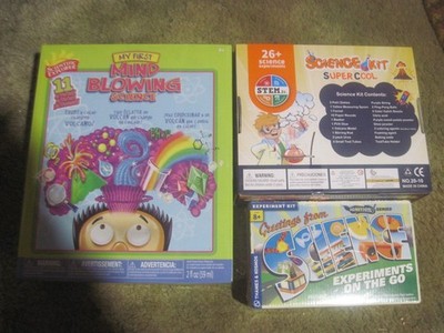 Three New Science Kits with 45+ Experiments to do, Various Makers