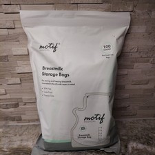 Motif Medical Breast Milk Storage Bags 8oz Single Use 100 ct New Factory Sealed