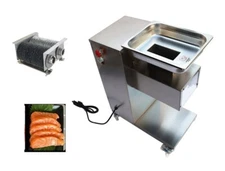 QE-10mm Meat Cutting Machine 500KG/H Commercial Meat Slicer New (160541+160464)