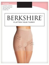 Berkshire Flat Tummy Silky Sheer Shaping Pantyhose with Invisible Toe 8216