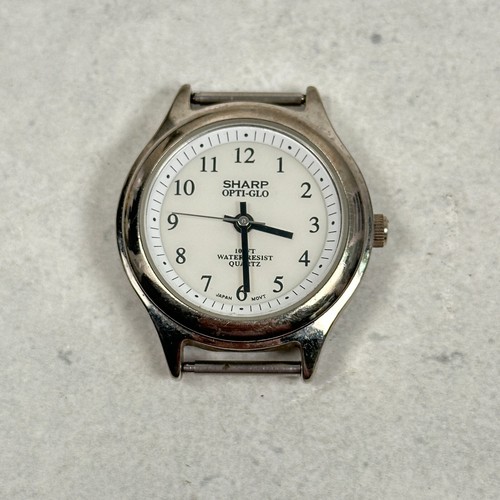 Sharp Watch Waterproof Sharp Watch Womens 30mm Silver Tone Optiglo Water Resistant Quartz New ...