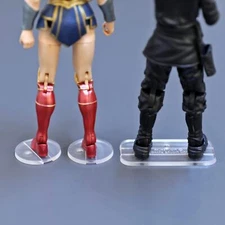 FIGURESLAB 56PCS Action Figure Stand Bases, Transparent(Square&Round) 