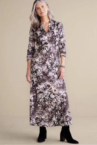 SOFT SURROUNDINGS Naima Dress Multi Floral Size S New with Tag $150 Retail