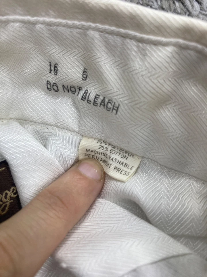 Camisa Allyn St George Hombre Grande 16.5 Enriquecer Prensa Permanente Abotonada Oxford De Colección Foto 4 de 4