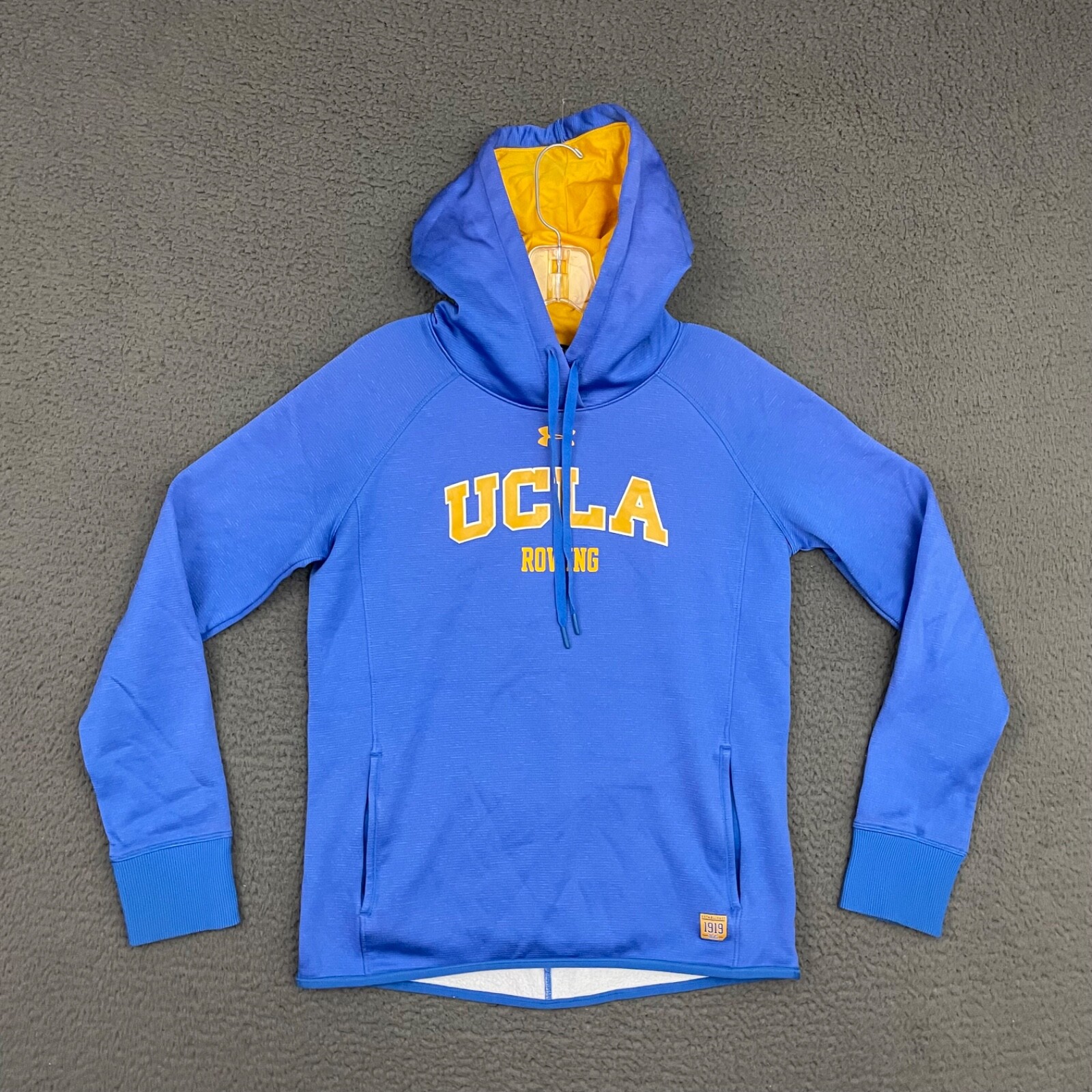 FILA Under Armour Felpa con Cappuccio Donna XS UCLA Bruins Canottaggio Blu Pullover Sport Outdoor