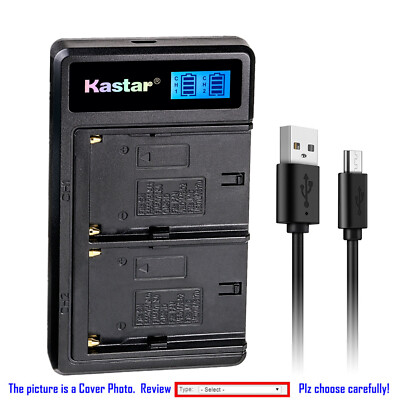 Kastar Battery LCD Dual Charger for Energizer ERC610 Fuji VMBPL30A VMBPL60A