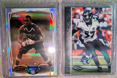 CJ Mosley 2 Card Lot, Second Year Topps Field Access Auto (2015), And Topps...
