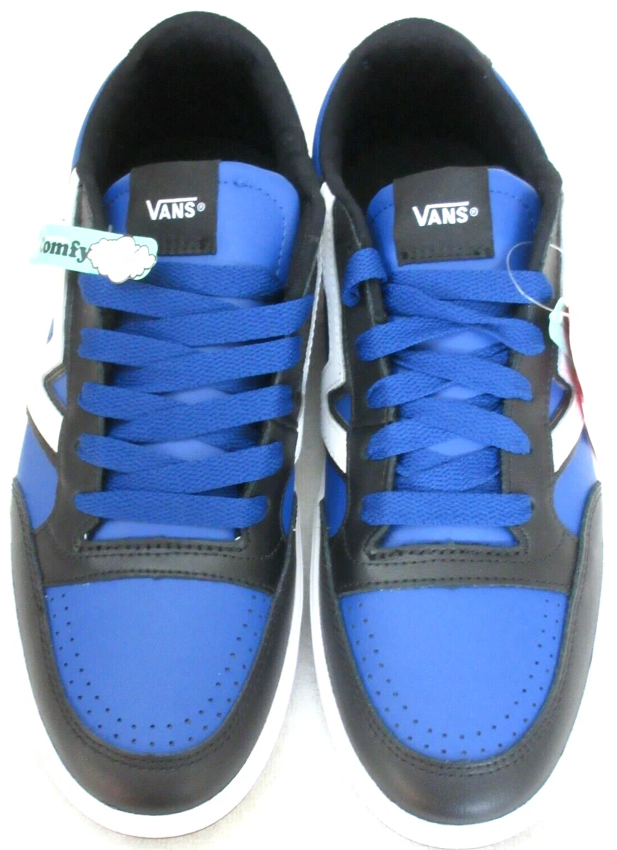 Vans Men s Lowland Cc Leather Two Tone Skate Shoes Black True Blue