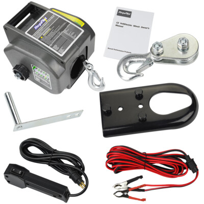 12V Electric Winch 6000LBS Reversible Portable Electric Winch Boat Trailer Truck
