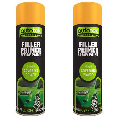 AutoTek Füller Grundierung Mehrzweck Aerosol Sprühfarbe 500ml x2
